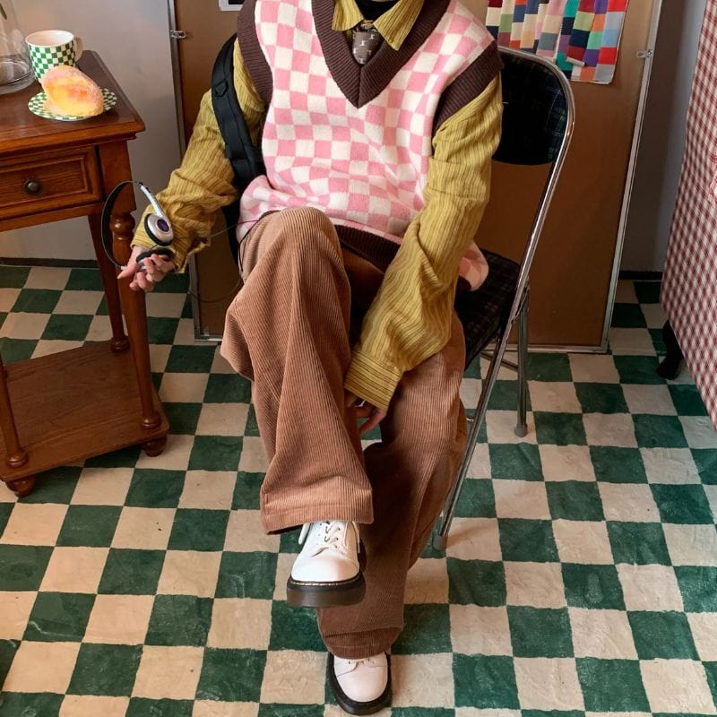 Pantalon Marron Velours Côtelé