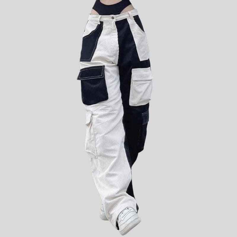 Pantalon Noir Velours Femme