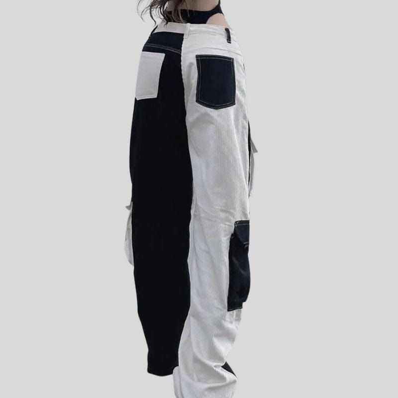 Pantalon Noir Velours Femme