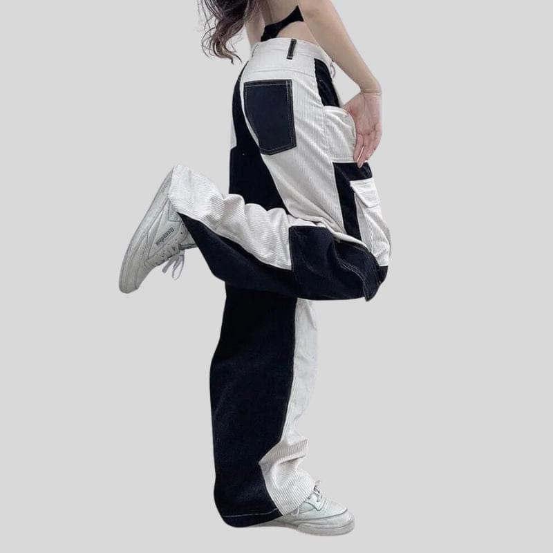 Pantalon Noir Velours Femme