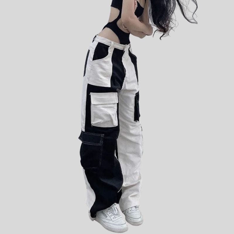 Pantalon Noir Velours Femme