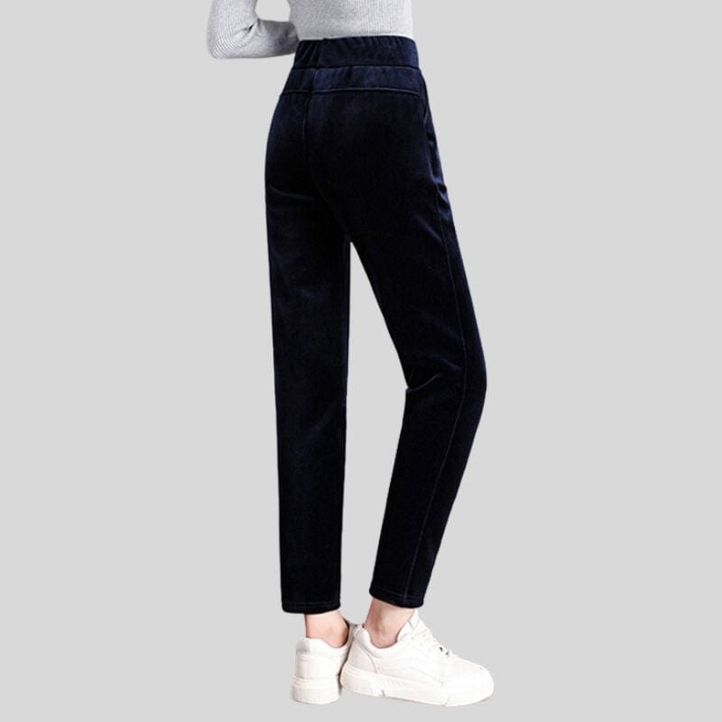Pantalon Slim Velours Femme