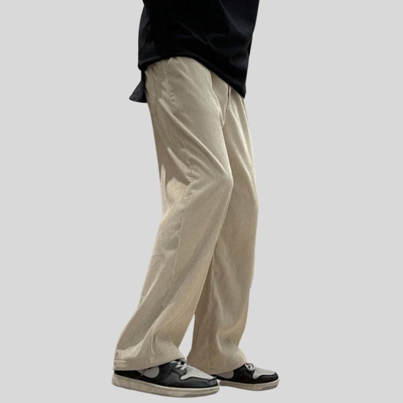 Pantalon Velour Beige Homme