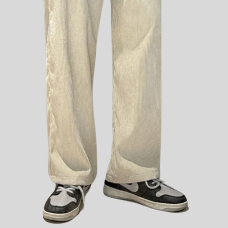 Pantalon Velour Beige Homme