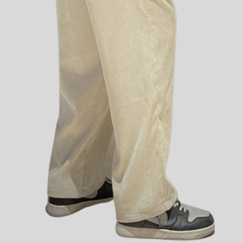 Pantalon Velour Beige Homme