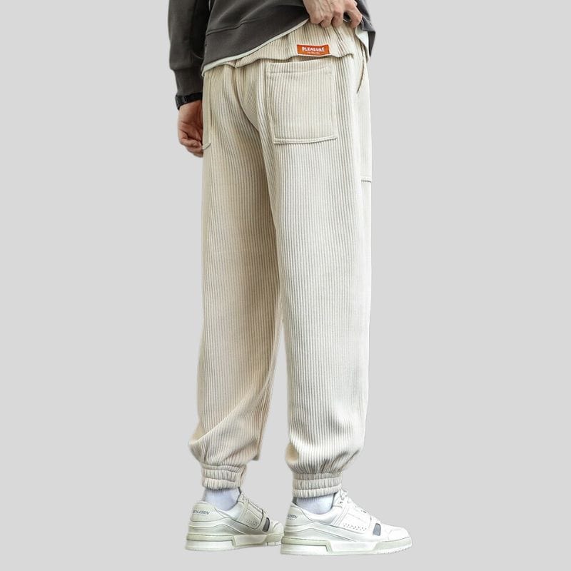 Pantalon Velour Cotelé Homme Beige