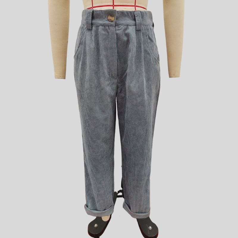 Pantalon Velour Femme Taille Haute