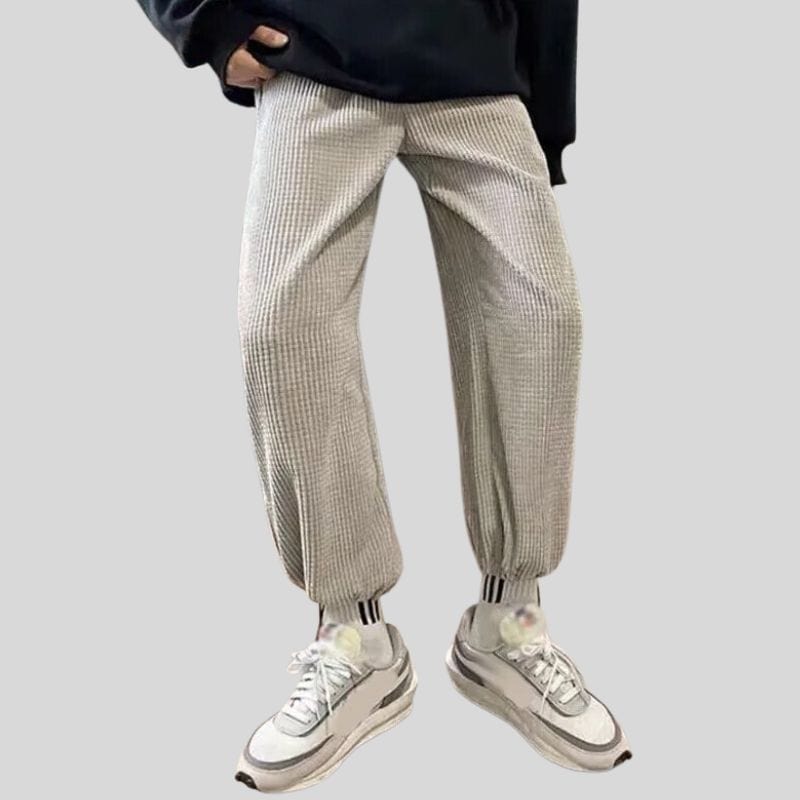 Pantalon Velour Gris Homme