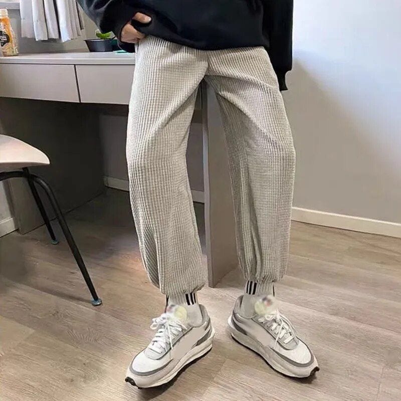 Pantalon Velour Gris Homme