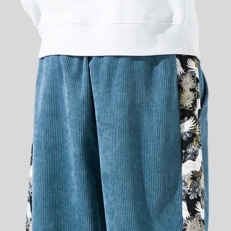 Pantalon Velour Homme Bleu