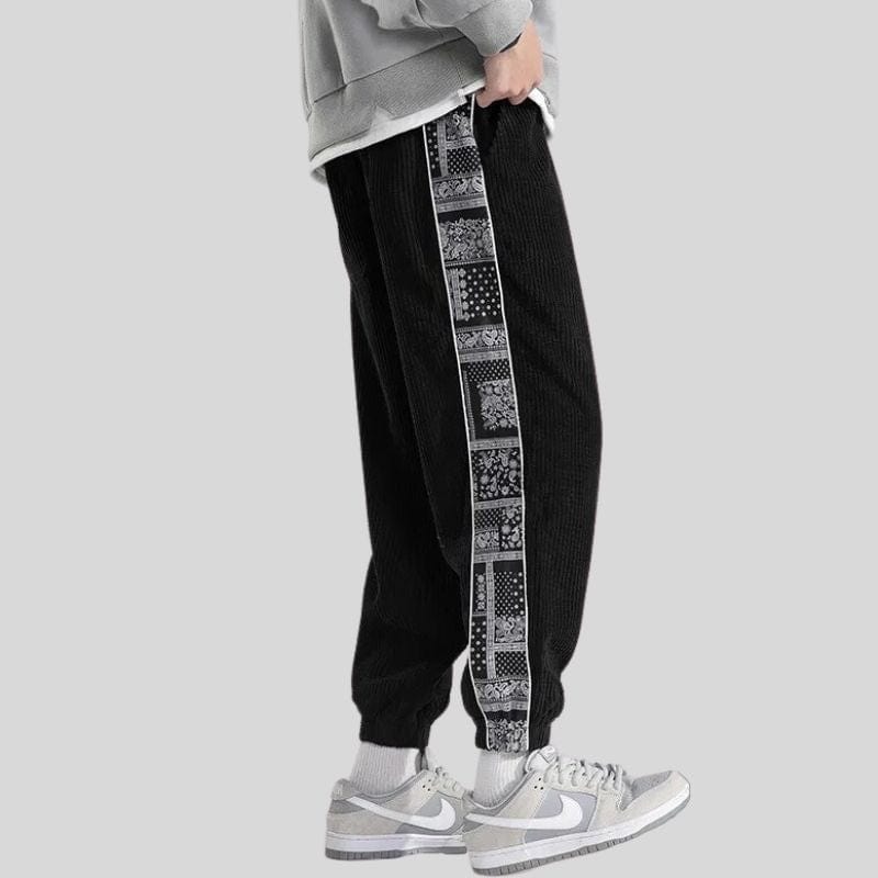 Pantalon Velour Homme Noir