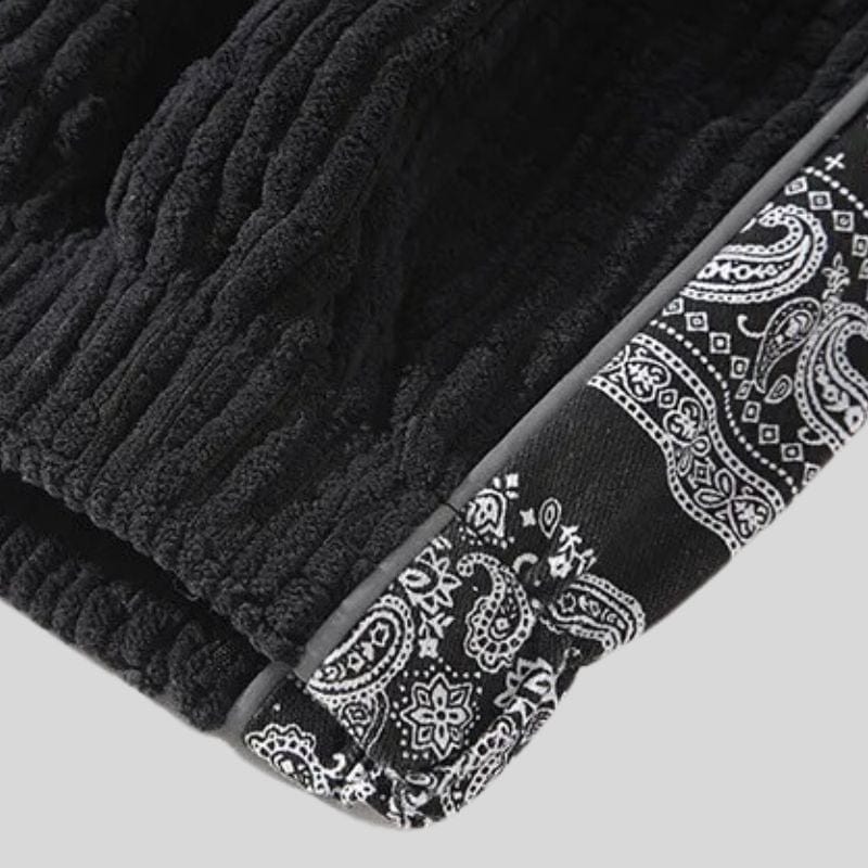 Pantalon Velour Homme Noir