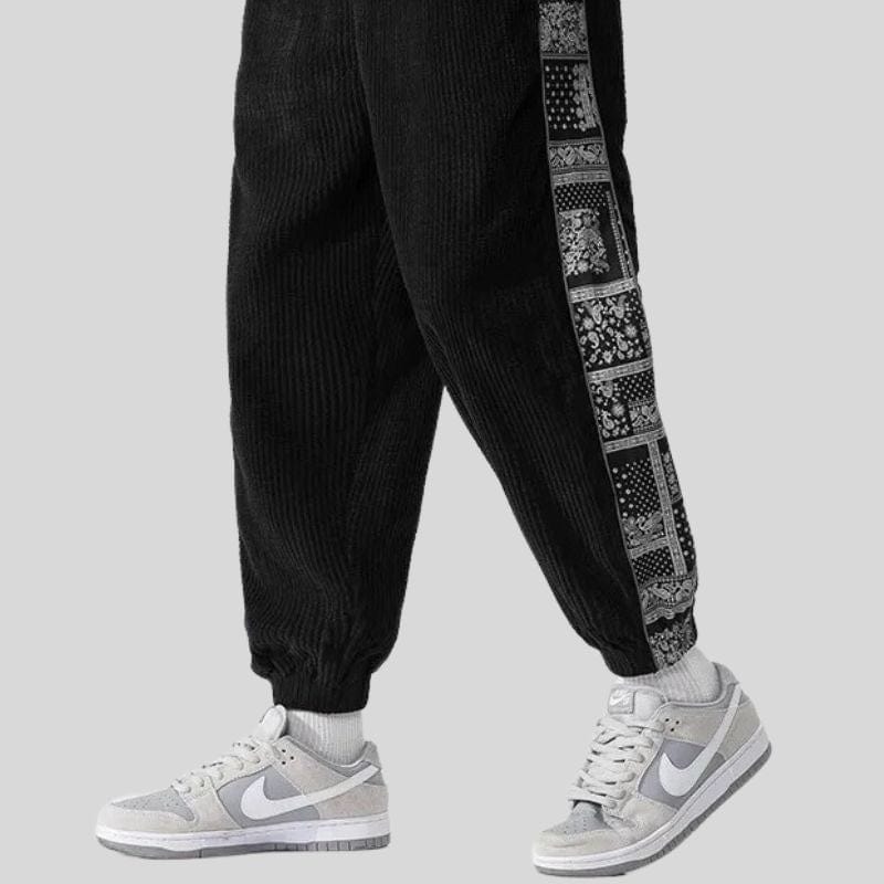 Pantalon Velour Homme Noir