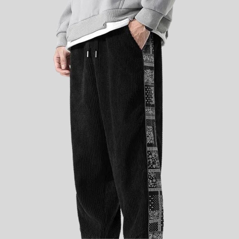 Pantalon Velour Homme Noir