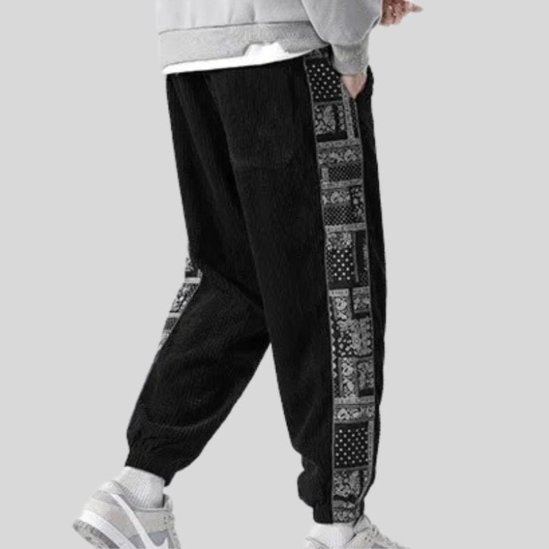 Pantalon Velour Homme Noir