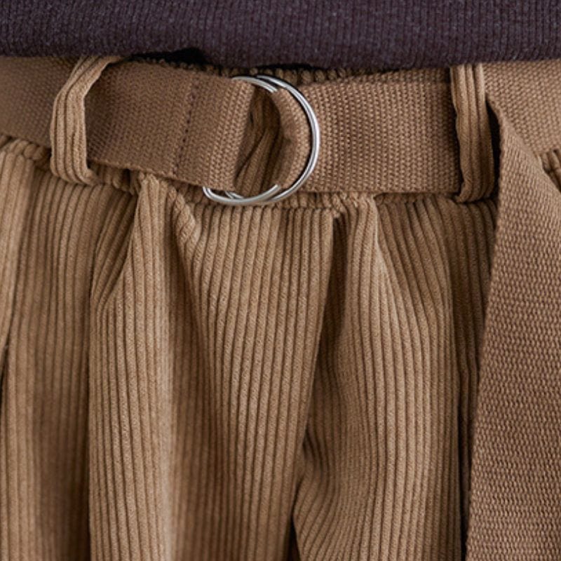 Pantalon Velour Kaki Femme