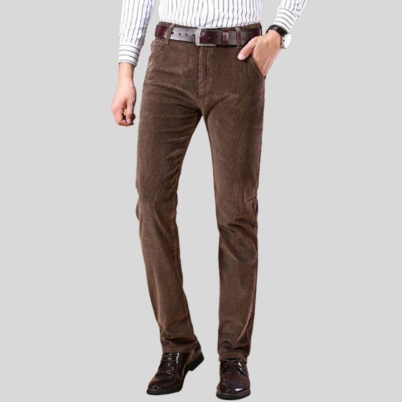Pantalon Velour Marron Homme