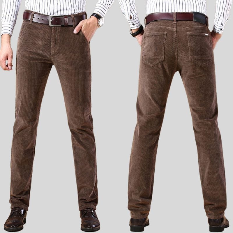 Pantalon Velour Marron Homme