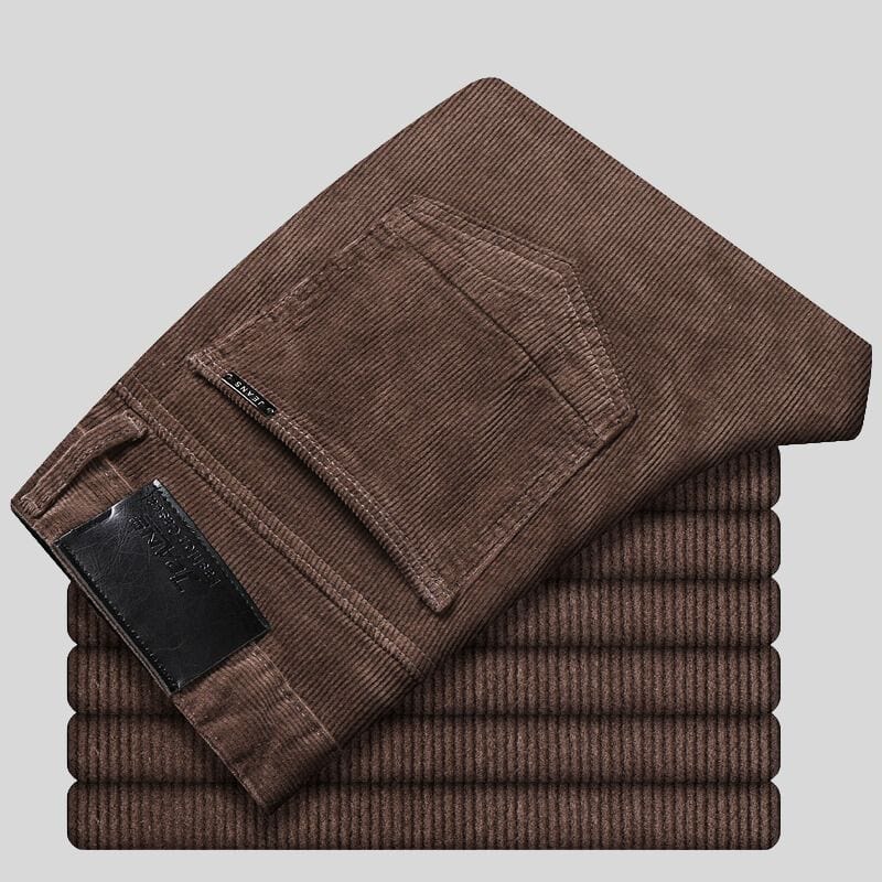 Pantalon Velour Marron Homme