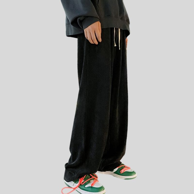 Pantalon Velour Noir Homme