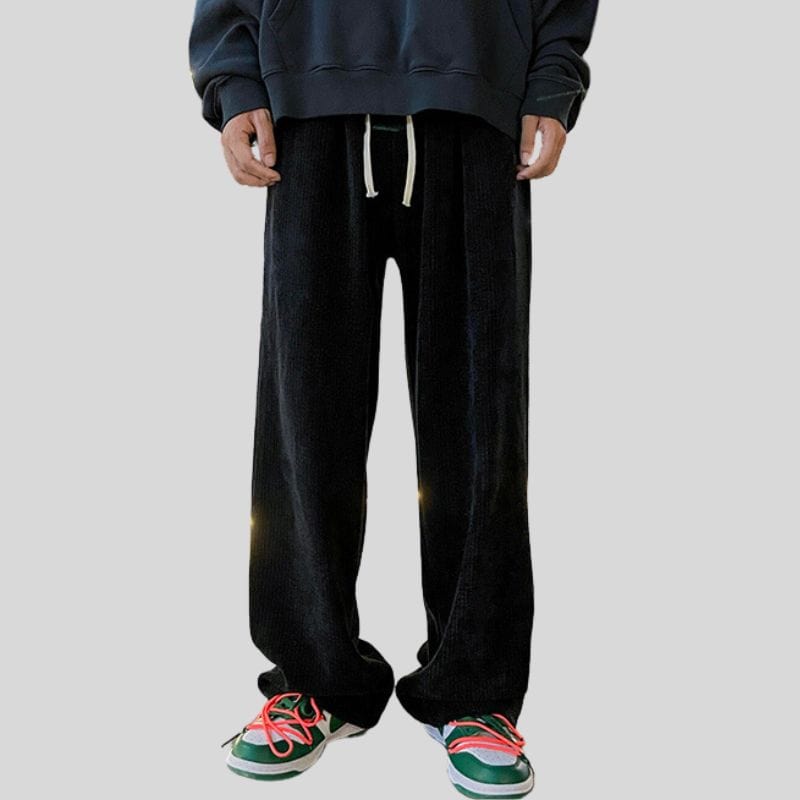 Pantalon Velour Noir Homme