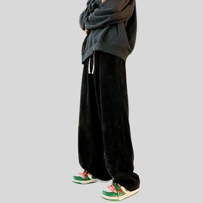 Pantalon Velour Noir Homme