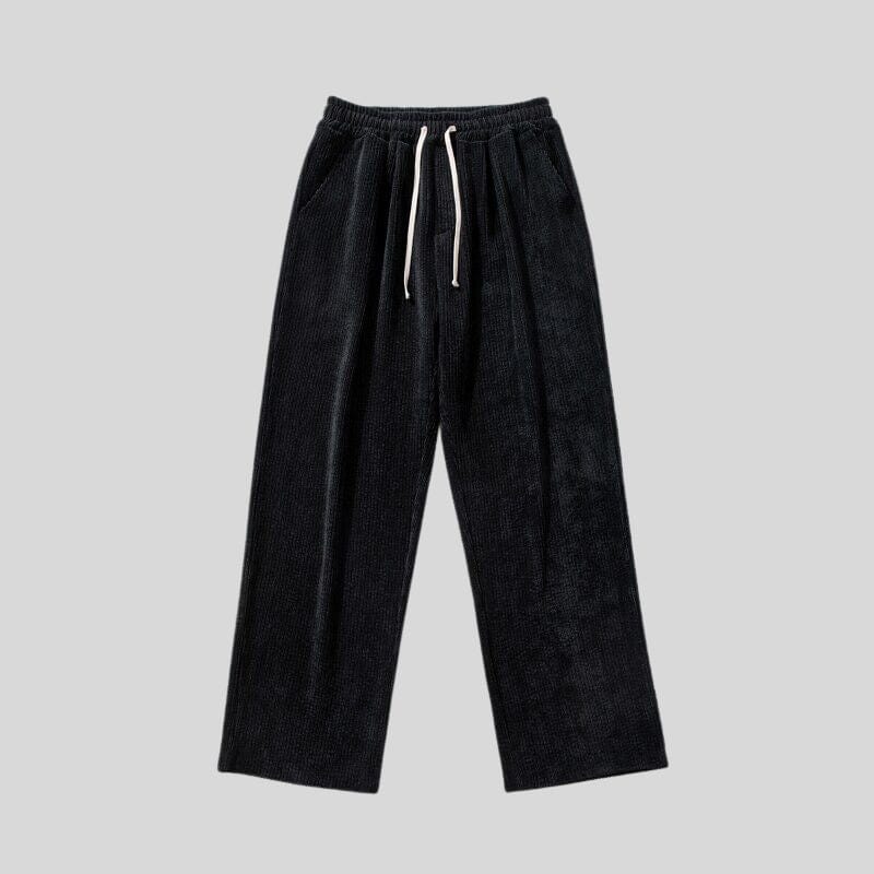 Pantalon Velour Noir Homme