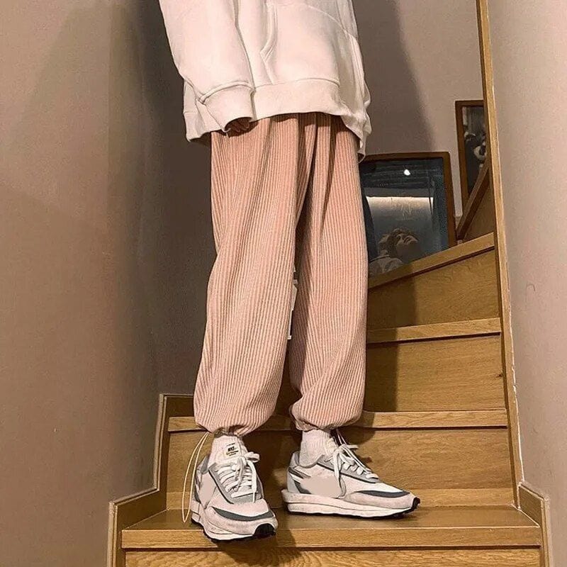 Pantalon Velour Rose Homme