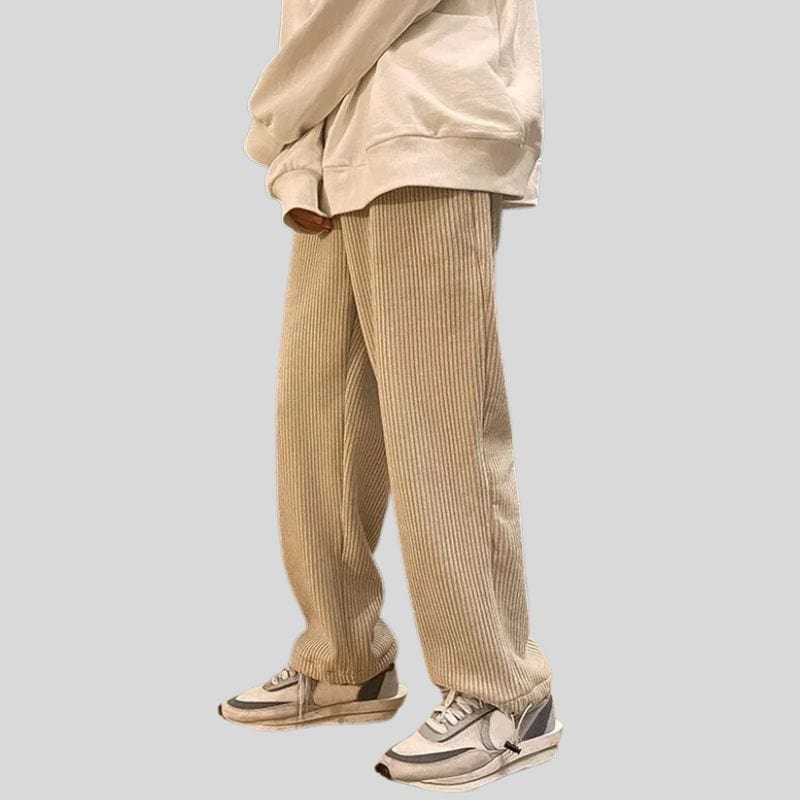Pantalon Velours Beige Homme