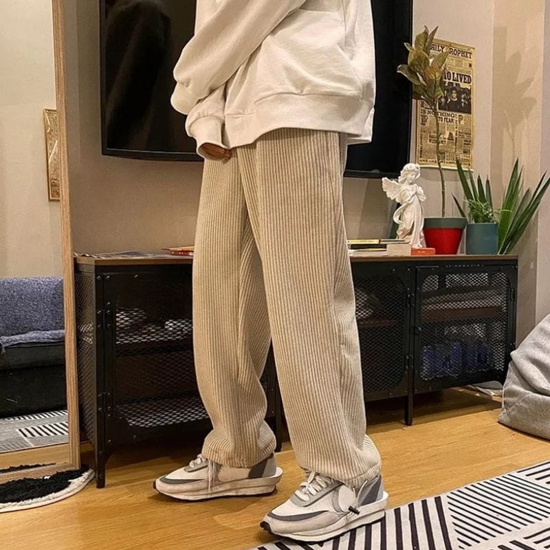 Pantalon Velours Beige Homme