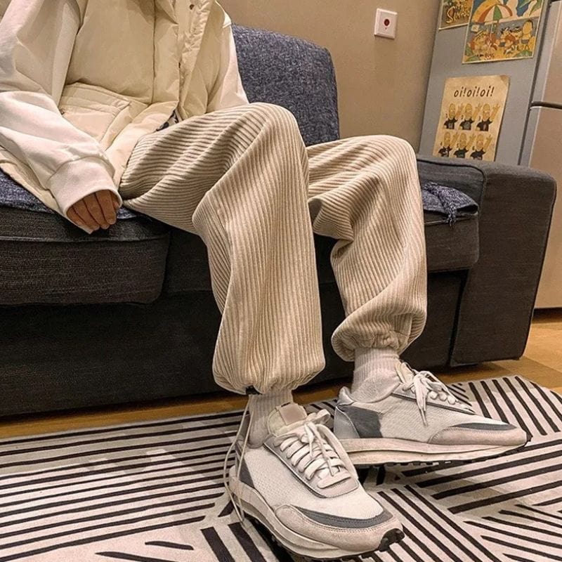 Pantalon Velours Beige Homme