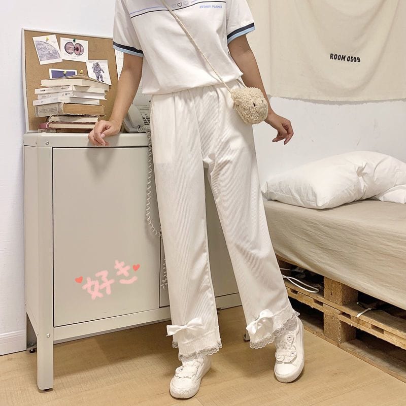 Pantalon Velours Blanc Femme