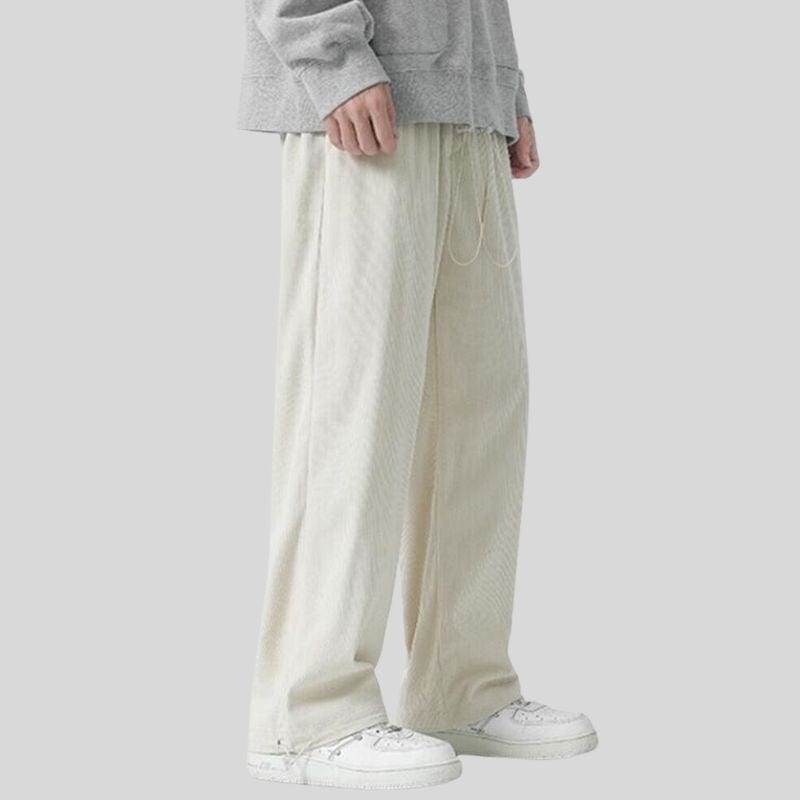 Pantalon Velours Blanc Homme