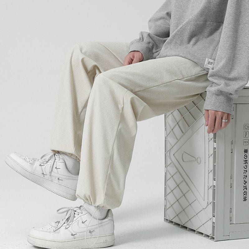 Pantalon Velours Blanc Homme