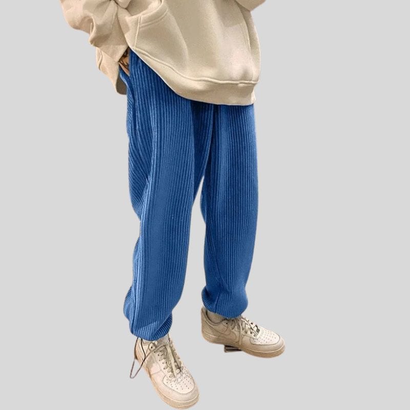 Pantalon Velours Bleu Homme