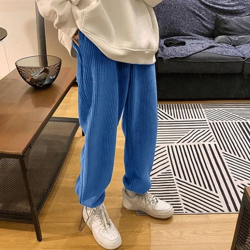 Pantalon Velours Bleu Homme