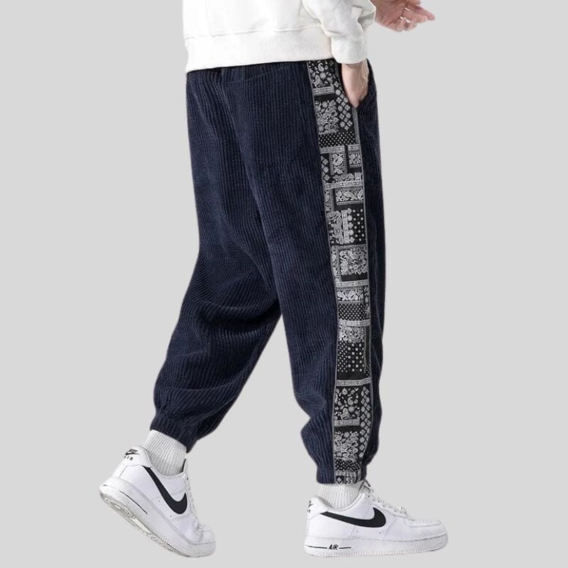 Pantalon Velours Bleu Marine