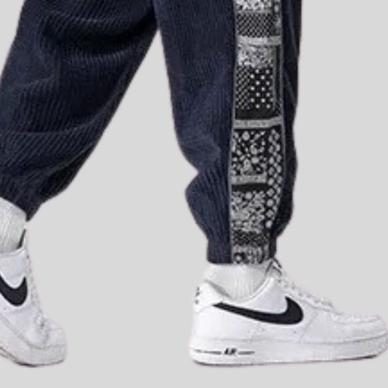 Pantalon Velours Bleu Marine