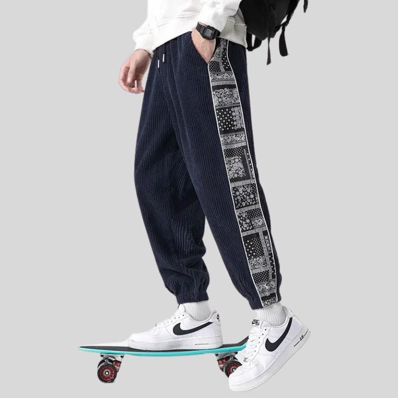 Pantalon Velours Bleu Marine