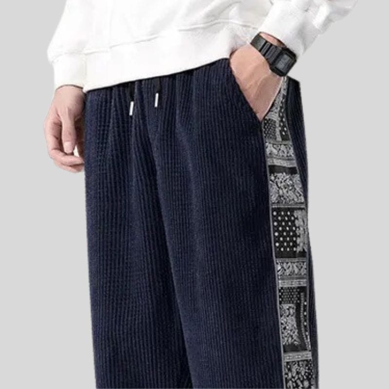 Pantalon Velours Bleu Marine