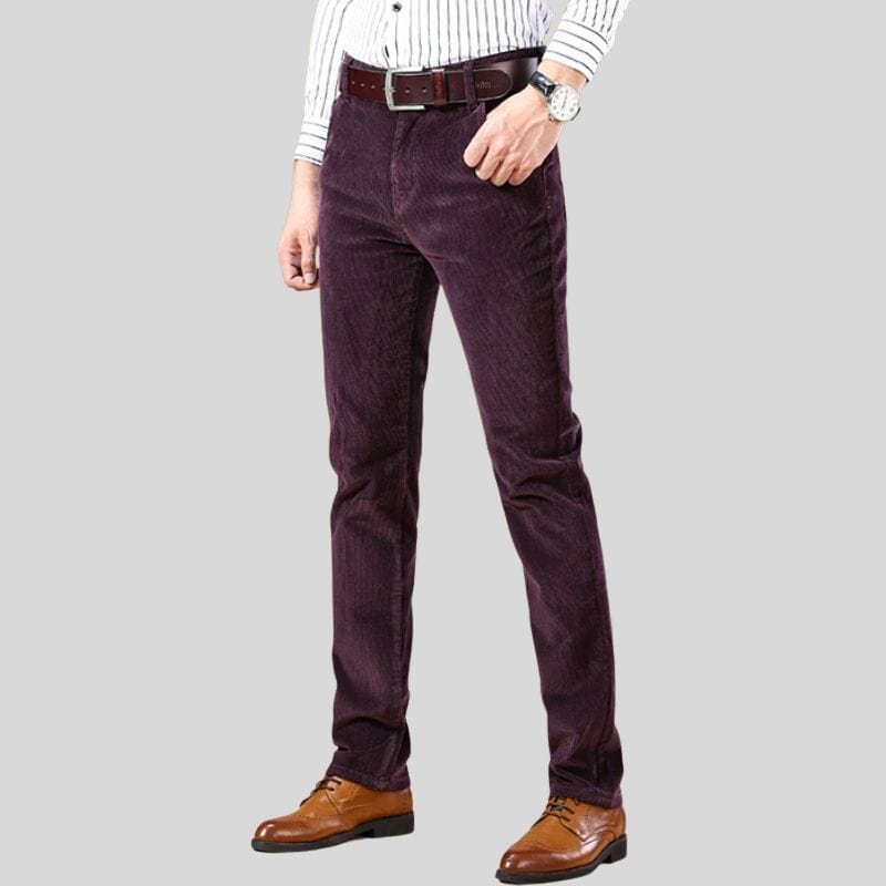 Pantalon Velours Bordeaux Homme