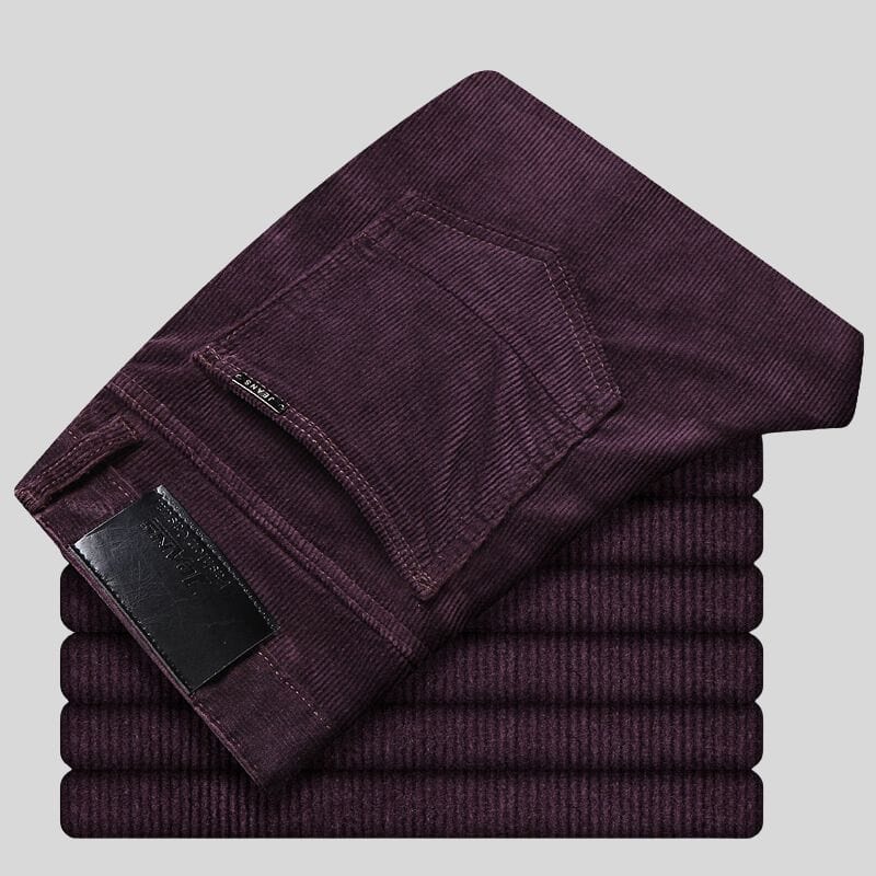 Pantalon Velours Bordeaux Homme