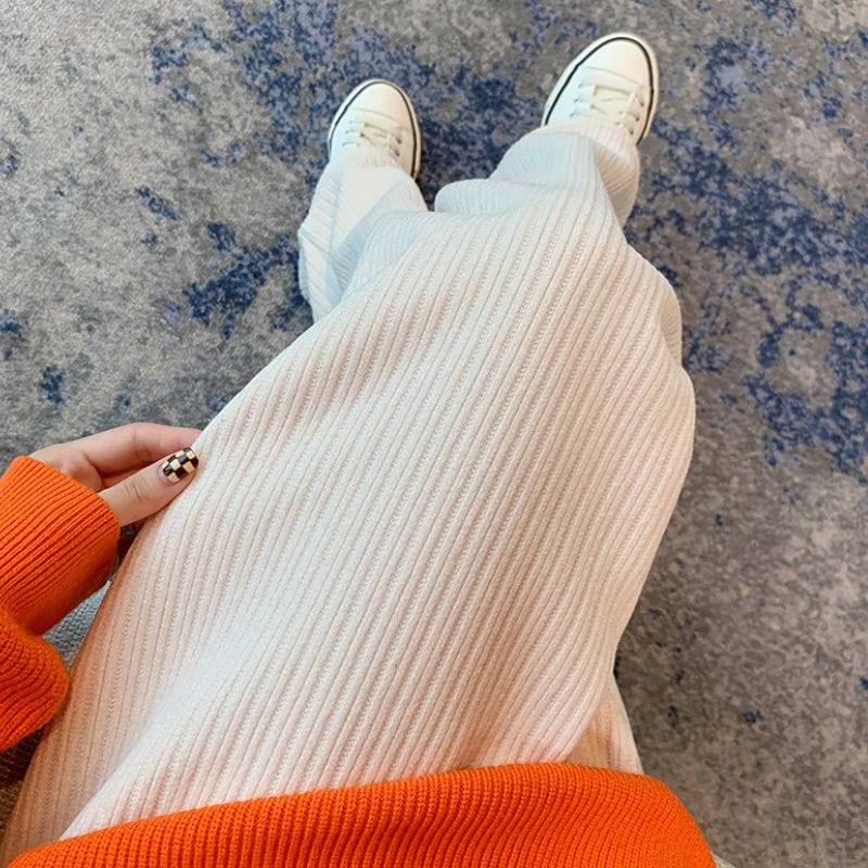 Pantalon Velours Cotele Blanc Femme