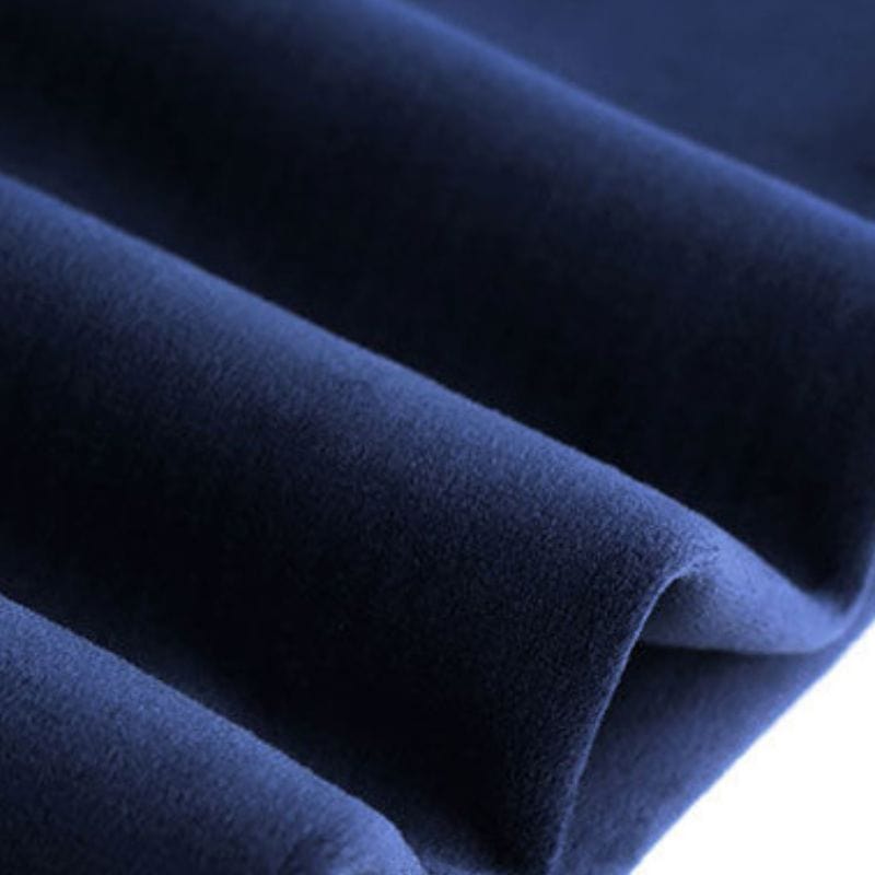 Pantalon Velours Cotelé Bleu Marine Femme