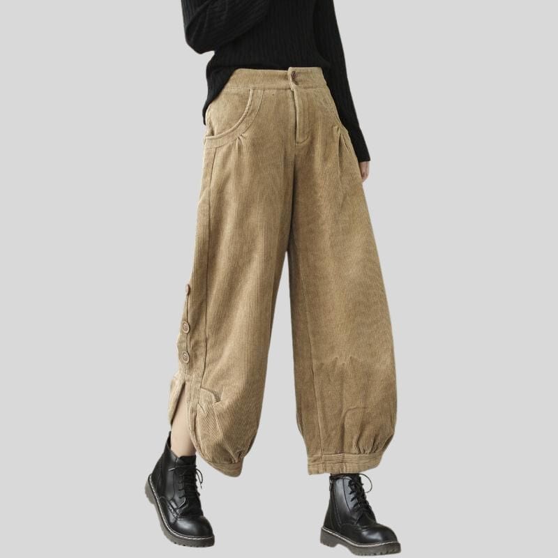 Pantalon Velours Côtelé Femme