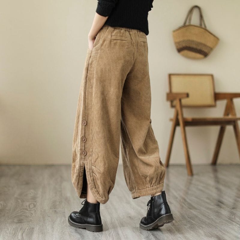 Pantalon Velours Côtelé Femme