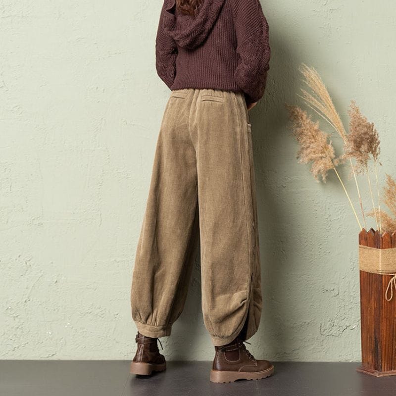 Pantalon Velours Côtelé Femme