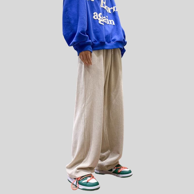 Pantalon Velours Cotelé Homme Beige