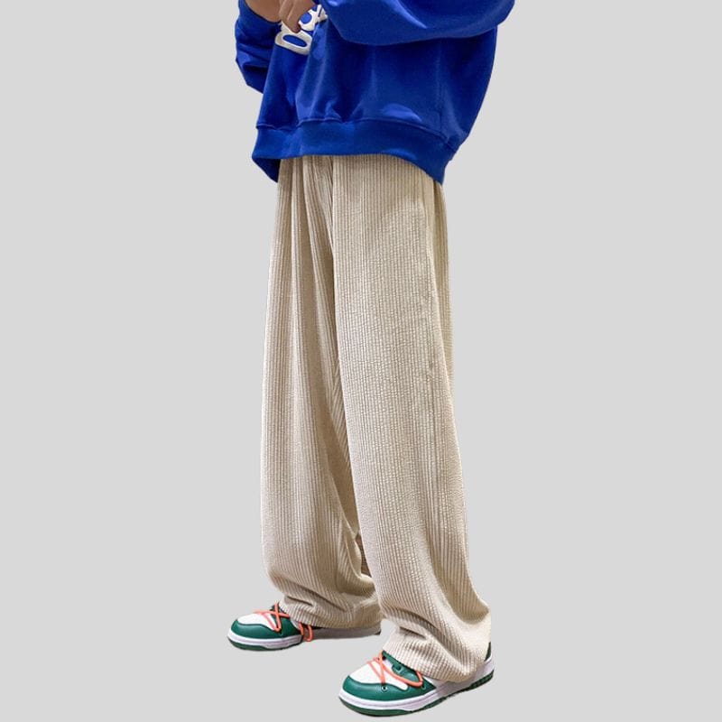 Pantalon Velours Cotelé Homme Beige