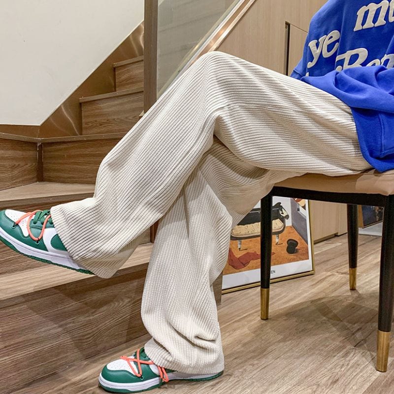 Pantalon Velours Cotelé Homme Beige